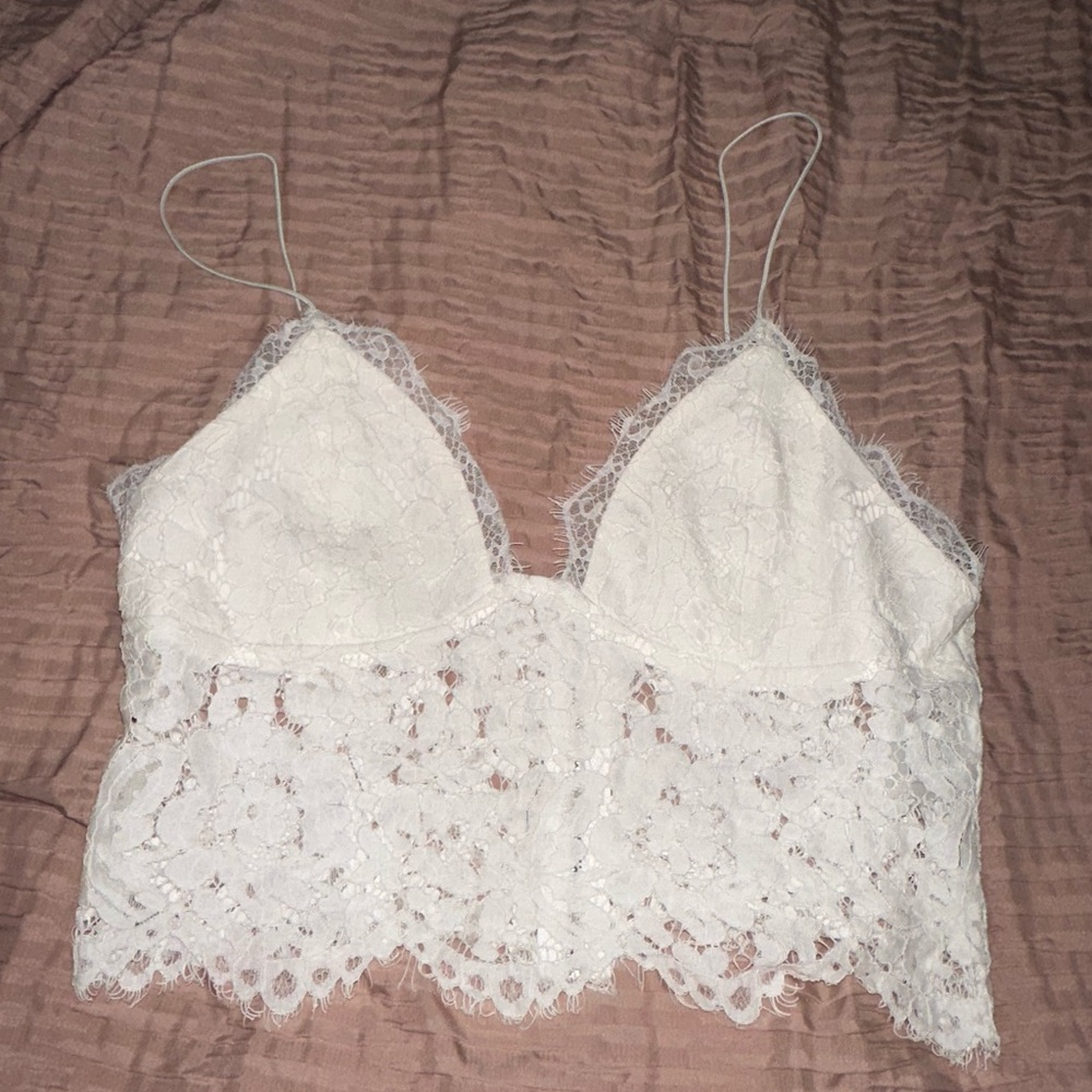 White Lace Bralette Top